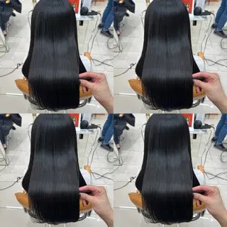 ロング パーマ 髪質改善× ハイライト溝江のヘアスタイル