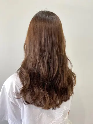 ロング カラー ボブ、縮毛矯正👑 心斎橋/高城涼也のヘアスタイル