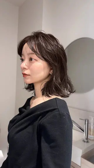 ショート 🌀渋谷ボブパーマ 🌀河野瑠太のヘアスタイル