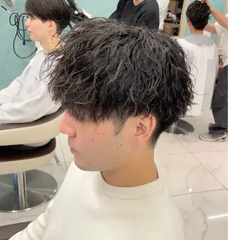 ショート パーマ メンズ 【メンズ特化】 池田大成✂︎のヘアスタイル