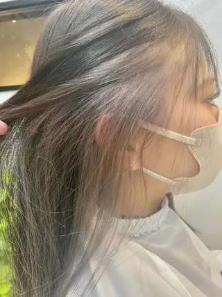 セミロング カラー ハイトーンカラ ー/小川のヘアスタイル