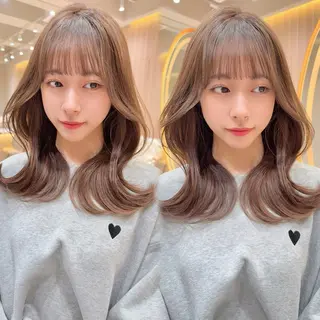 セミロング カラー レイヤー❣️縮毛矯正 川村利幸のヘアスタイル