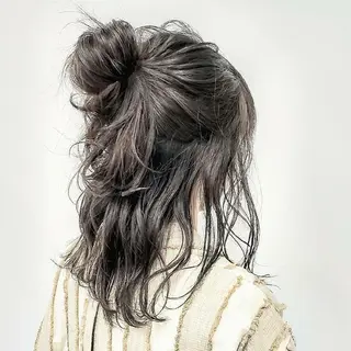 ヘアアレンジ ミディアム 天王寺髪質改善なら よしみさん✨のヘアスタイル