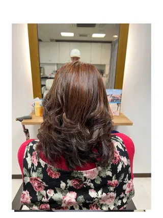 セミロング 髪質改善/マツパ 垢抜け透明カラー衣笠のヘアスタイル