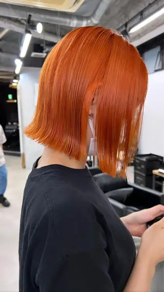 ショート ブリーチダブルカラー ハイライト/山本喜熙のヘアスタイル