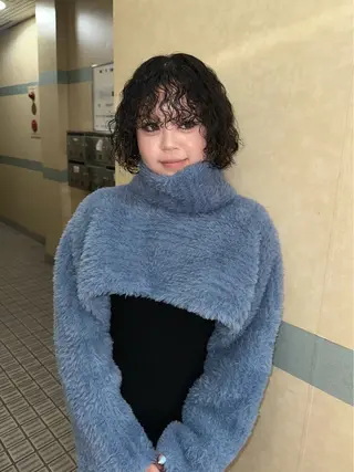 ショート パーマ 松本 雪愛のヘアスタイル