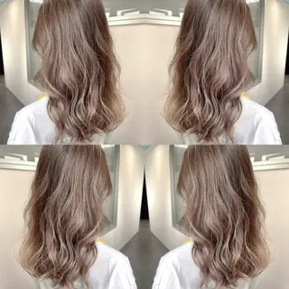 セミロング カラー 松井那津子 /ハイライトブリーチのヘアスタイル