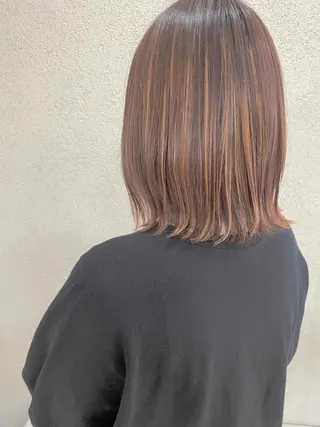 ミディアム カラー 松下 由恵のヘアスタイル