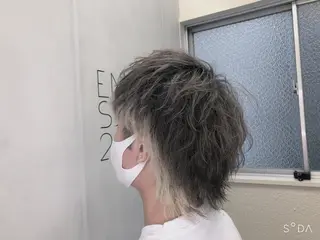 ショート カラー ヘアアレンジ メンズ ケイゴ【店長】 メンズパーマ特化のヘアスタイル