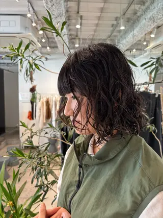 ミディアム パーマ ANY/須田 麻人/ハードパーマのヘアスタイル