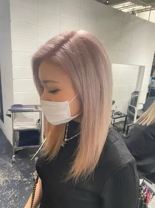 セミロング カラー パーマ ヘアアレンジ メンズ nico TOKYO 渋谷所属・ブリーチ　ハイトーン 特化🌈フジタハルキのヘアスタイル