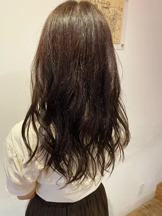 セミロング カラー わかばやし ゆうこのヘアスタイル