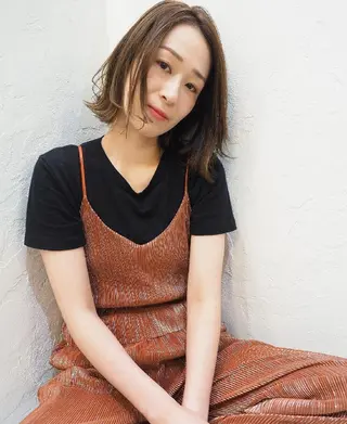 セミロング キノシタ ナオユキのヘアスタイル