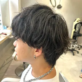ショート パーマ メンズ 大谷 優馬のヘアスタイル
