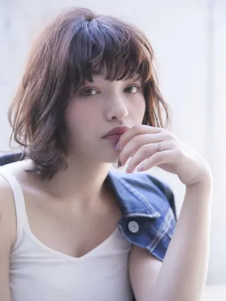 ミディアム カラー hao所属・西山 頌太のヘアスタイル