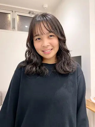 ミディアム 似合わせカット🫧 /パーマRINAのヘアスタイル