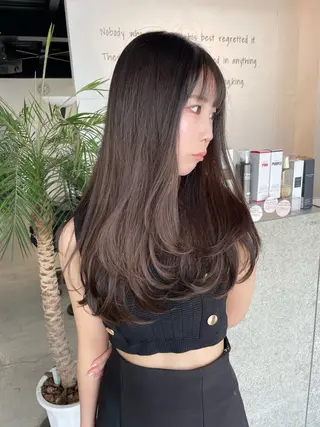 セミロング カラー キッズ K!ng所属・レイヤーカット/ 髪質改善/ハイライトのヘアスタイル