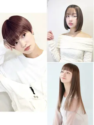 ミディアム カラー ブリーチ/髪質改善 NYNY大久保のヘアスタイル