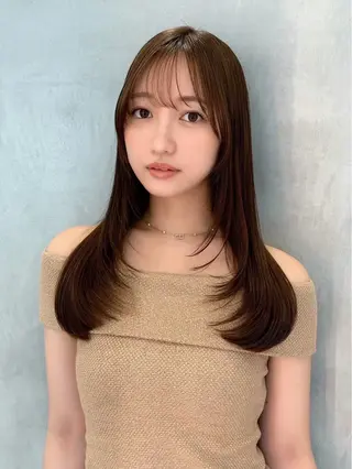 ロング 矯正/艶髪/レイヤー /ボブ/桒山航季のヘアスタイル