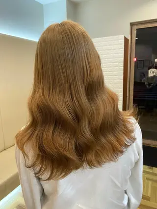 セミロング _WHITE難波店[アンダーバーホワイト]所属・艶カラー/髪質改善 /韓国風/中村嘉秀のヘアスタイル