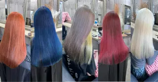 ミディアム サニーサイド大名 ダブルカラー髪質改善のヘアスタイル