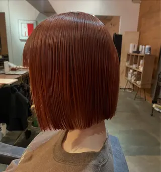 ミディアム 梅田 陸のヘアスタイル
