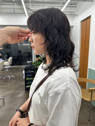 ミディアム パーマ ボブ/レイヤー/ケア パーマ/リュウタのヘアスタイル