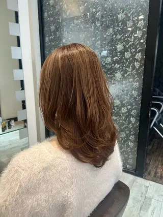 セミロング カラー kataoka ryotaのヘアスタイル