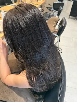 ロング カラー ヘアアレンジ オリーブ透明感カラー 表参道/MIKUのヘアスタイル