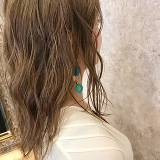 セミロング カラー HARUNA🤍 大人ショートヘアのヘアスタイル