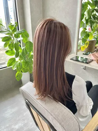 セミロング カラー mood tatemachiのヘアスタイル