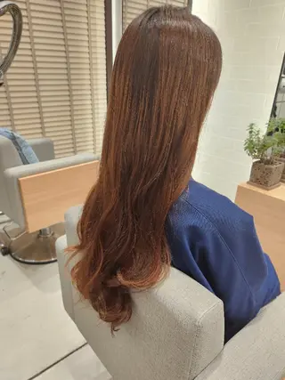 ロング パーマ 💜艶髪カラー💜 🎶富川美希🎶のヘアスタイル