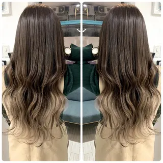 ロング カラー 京都大人女性ショート 徒歩1分/秋山のヘアスタイル