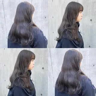 セミロング カラー カジュアルを女っぽく 𝗮𝘆𝗮𝗰𝗼のヘアスタイル