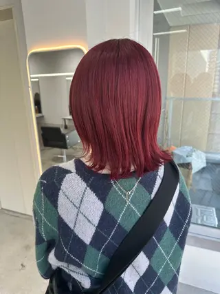 ミディアム カラー AYAKASA 暖色カラー/レイヤーのヘアスタイル