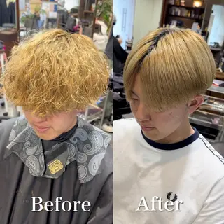 カラー パーマ メンズ 年間2000名担当◎ パーマ職人/仲原佑樹のヘアスタイル