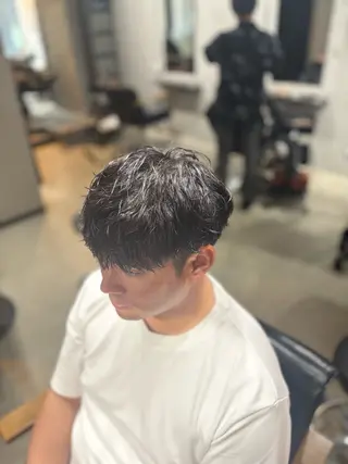 パーマ メンズ 韓国&メンズウルフ 高森蓮のヘアスタイル