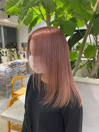 セミロング カラー ハイライトカラー ❤︎hirokoのヘアスタイル