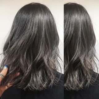 セミロング カラー box mico. mutsumiのヘアスタイル