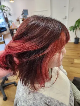 ミディアム カラー 近森 美帆[モーラ高石店]のヘアスタイル