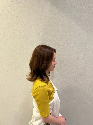 セミロング カラー 透明感カラー/ くびれヘア/ユウユのヘアスタイル