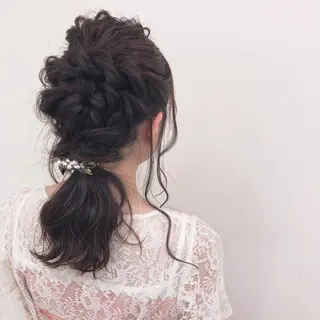 セミロング ヘアアレンジ cyan SANAMIのヘアスタイル