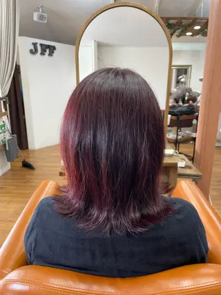 ミディアム カラー 美容室 Jフィドルファドル所属・わきた かずなのヘアスタイル