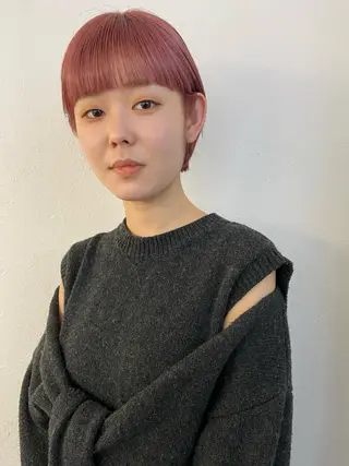 ショート カラー 森貴裕/ベージュ/ パーマ/オリーブのヘアスタイル