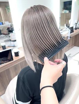 セミロング カラー 山崎俊輔/髪質改善 /バレイヤージュのヘアスタイル