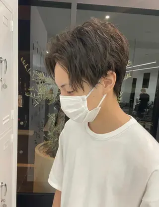 ショート パーマ メンズ 山岸 未玖のヘアスタイル