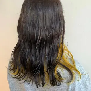 セミロング カラー ヘアアレンジ ayumi🌈 インナーカラー🌈のヘアスタイル