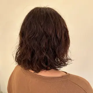 ミディアム パーマ 肥後 有紗のヘアスタイル