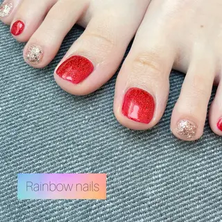 ネイル Rainbow nailsくろちゃんのネイルデザイン