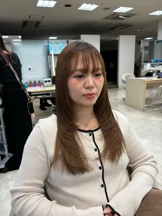 ロング 推し活/韓国/ブリー チカラーminamiのヘアスタイル